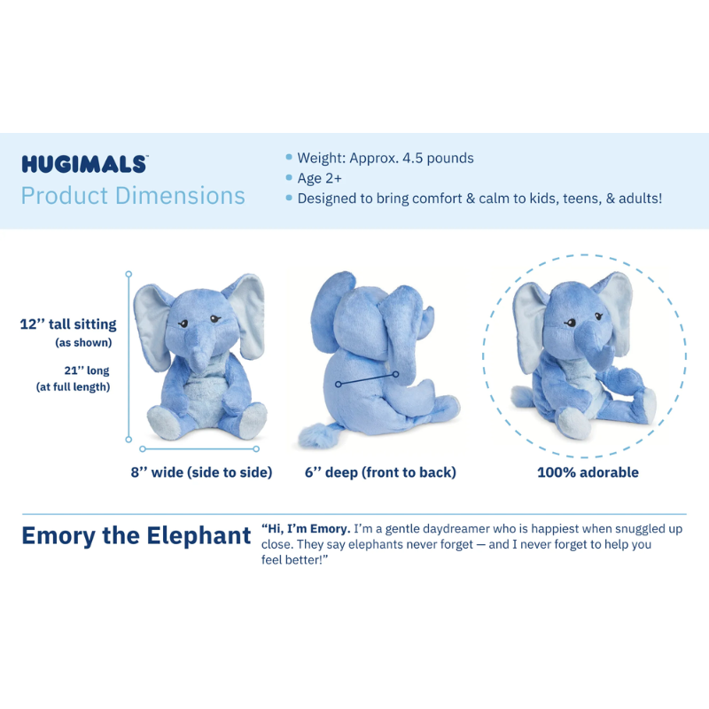 Hugimals Weighted Animal Emory The Elephant
