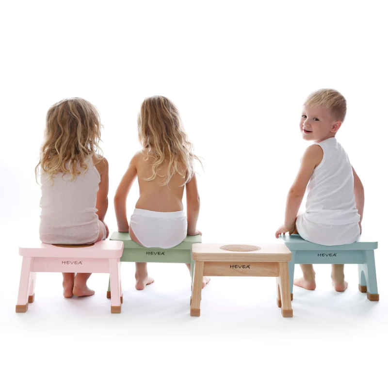 Tabourets en bois d'hévéa