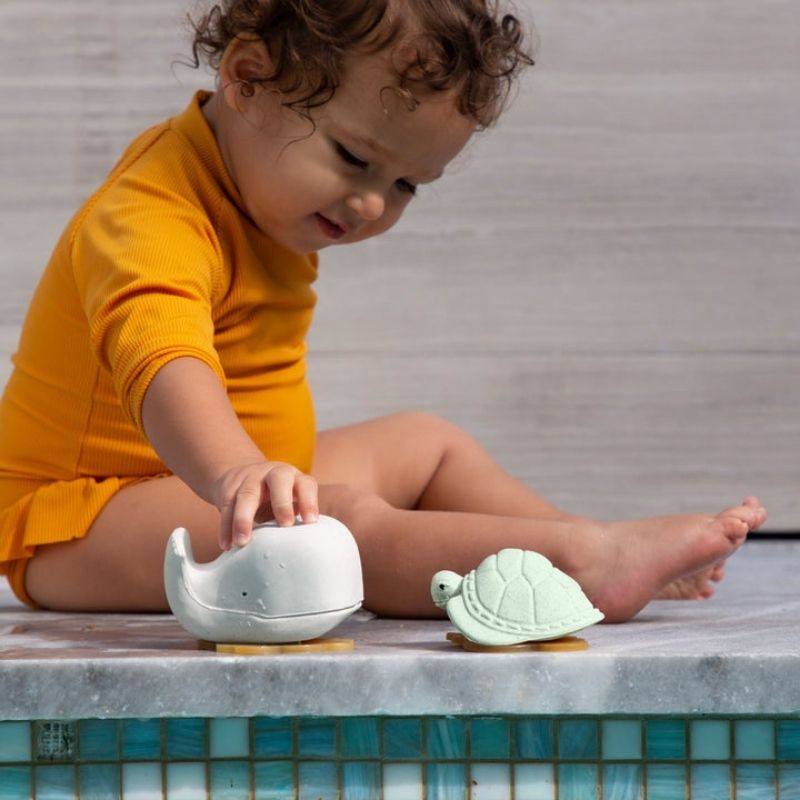 Squeeze and Splash Bath Toys - Gift Set Frosty White/Sage
