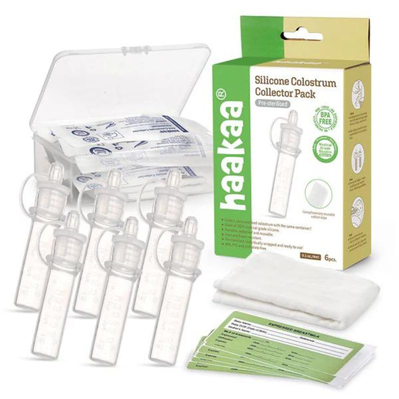 Pre-Sterilized Silicone Colostrum Collector Set 4ml - 6 Pack