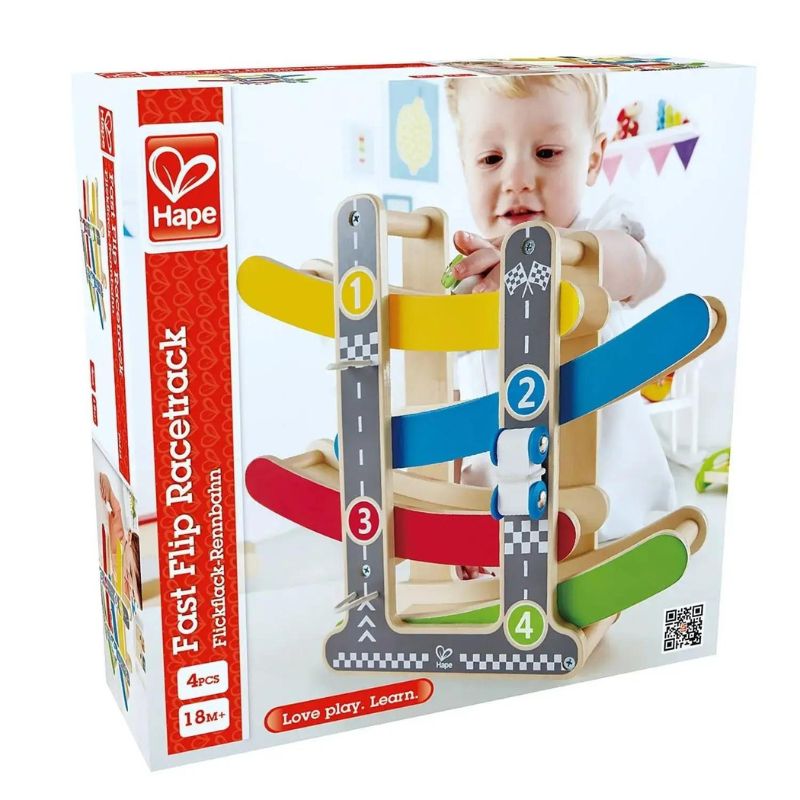Fast Flip Wooden Racetrack Toy