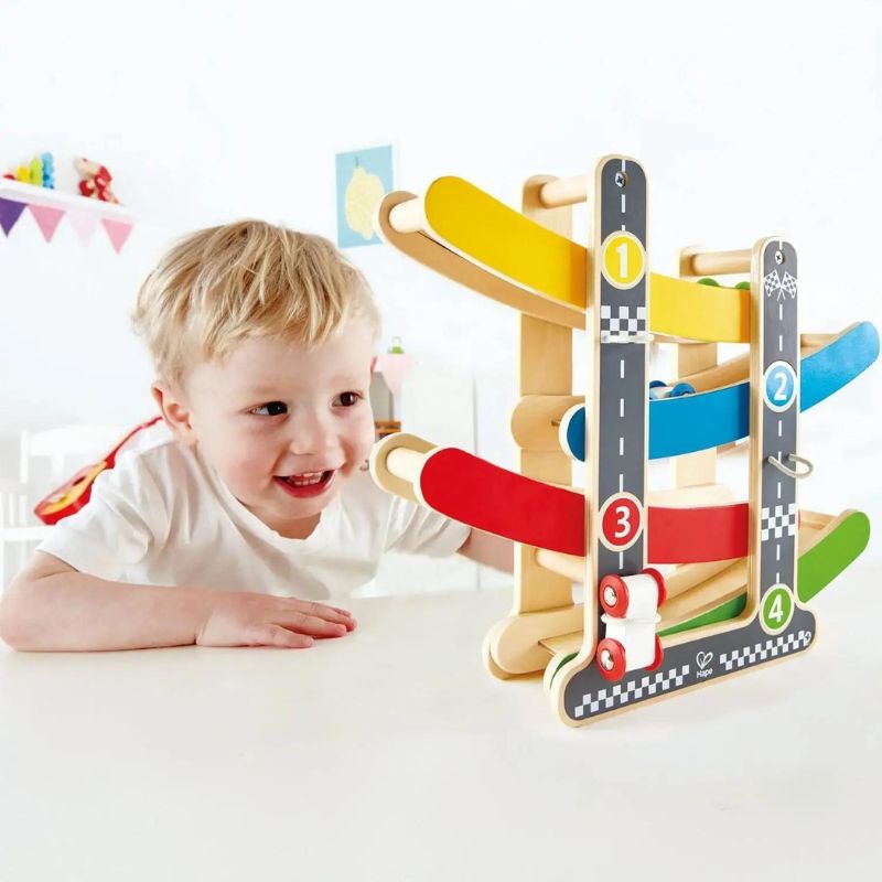 Fast Flip Wooden Racetrack Toy