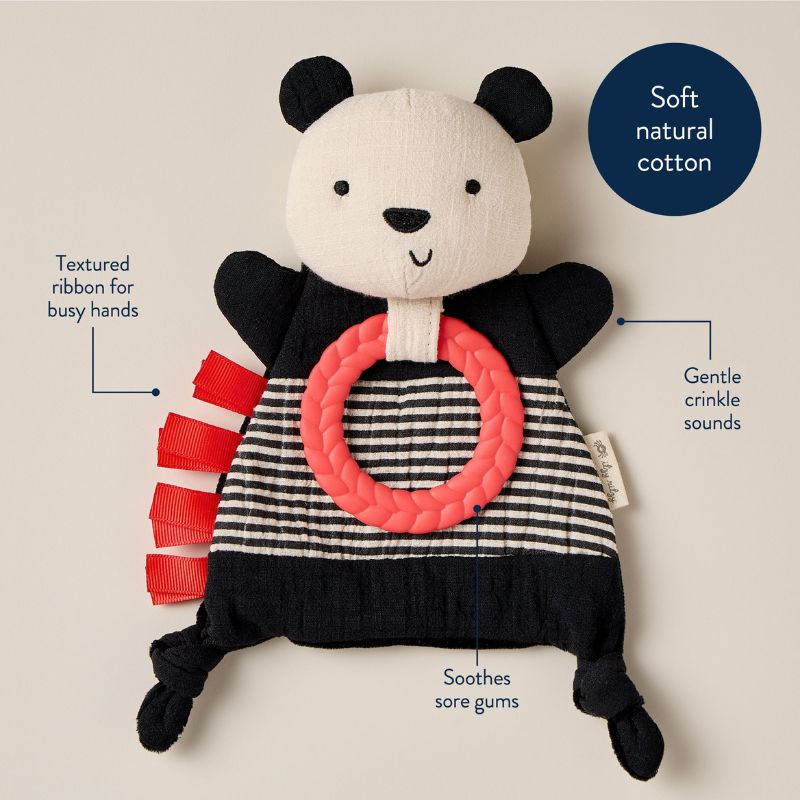 Bitzy Crinkle Sensory Crinkle Toy with Teether