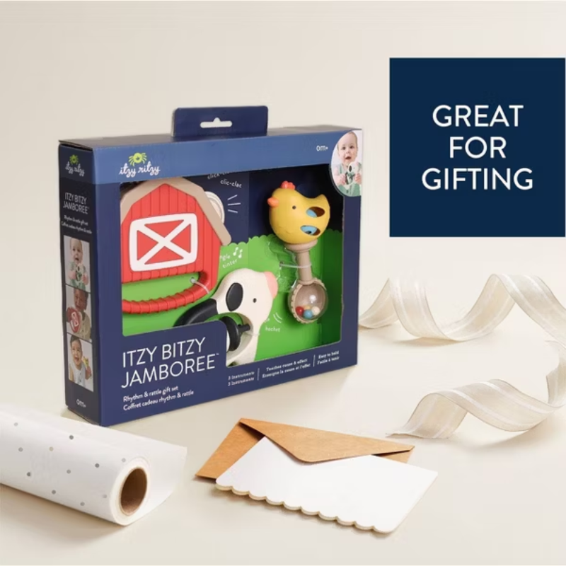 Jamboree Rhythm and Rattles Gift Set Farm - 3pc