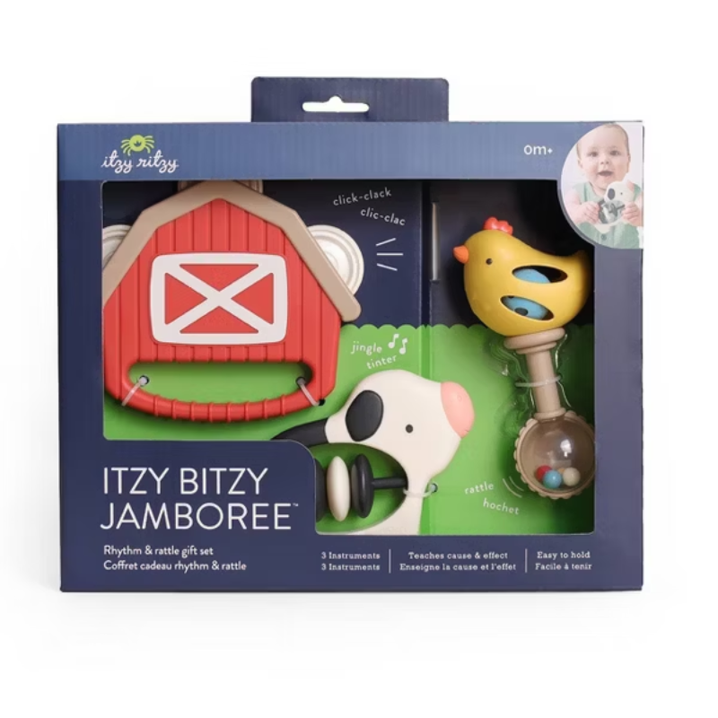 Jamboree Rhythm and Rattles Gift Set Farm - 3pc