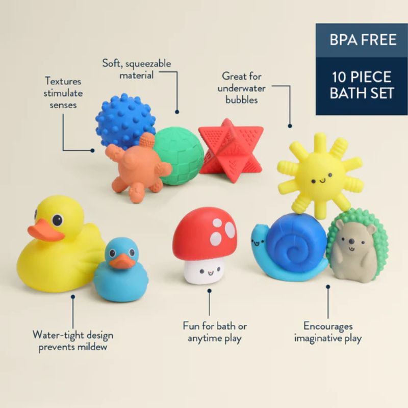 Itzy Splash Gift Set - 10-Piece Bath Toys