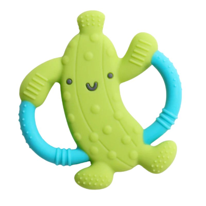 Chew Crew Silicone Handle Teether (Pickle)