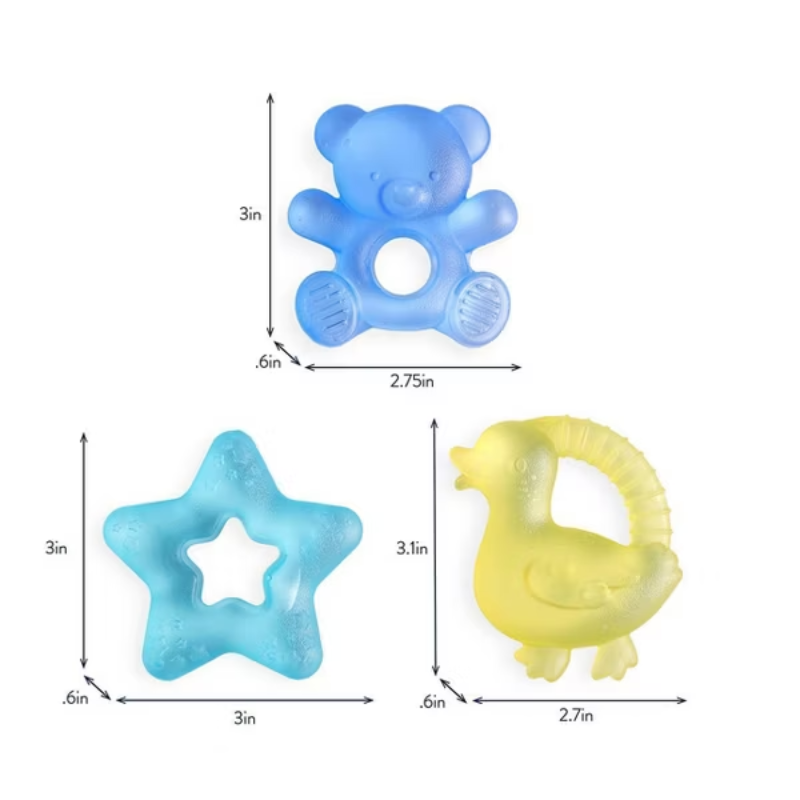 Cutie Coolers Baby Teethers Set - Bear Goose Star - 3pk