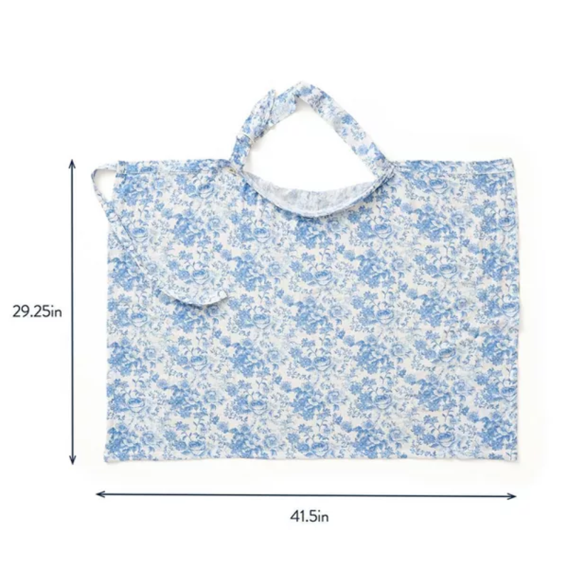 Breastfeeding Cover Apron Style - Blue Toile