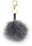 Diaper Bag Charm Key Pouf gray