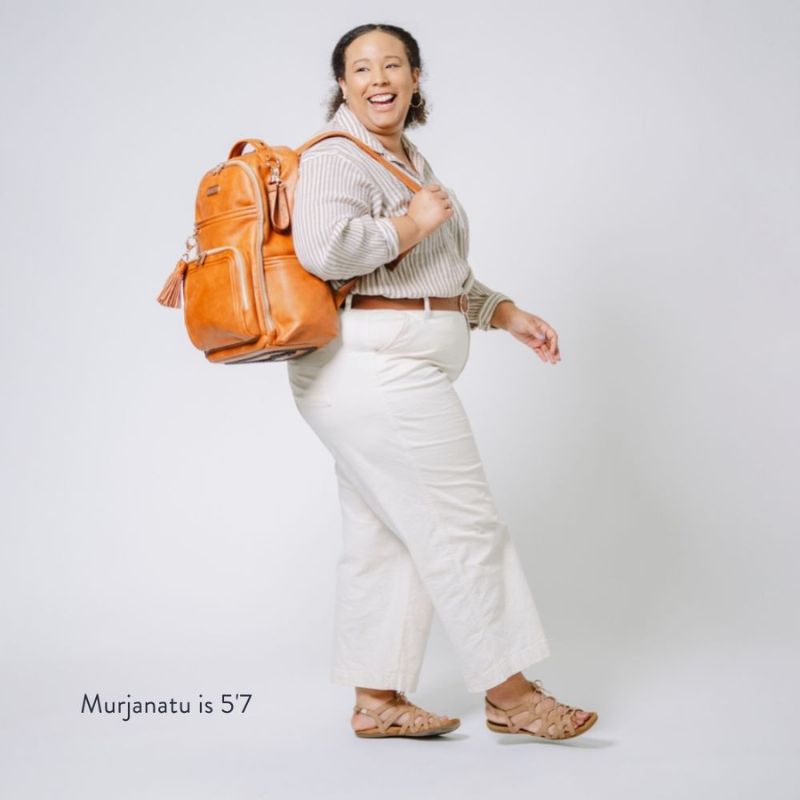 Boss Plus Large Diaper Bag Backpack Cognac