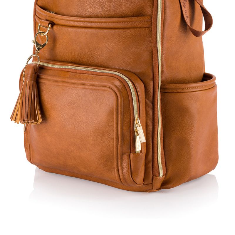 Boss Plus Large Diaper Bag Backpack Cognac