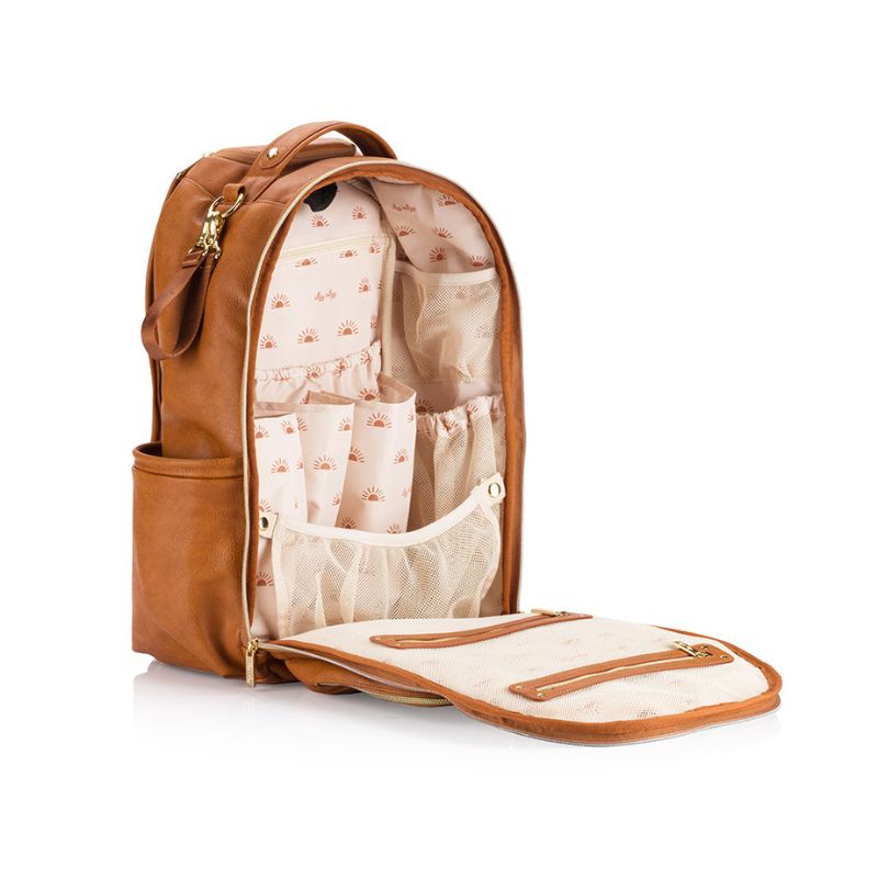 Boss Plus Large Diaper Bag Backpack Cognac
