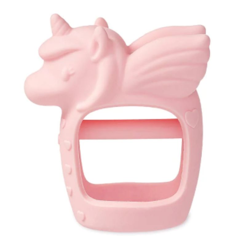 Bitzy Grip-Silicone Mitt Teether Unicorn