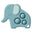 Itzy Pop Sensory Popper Toy/Teether Elephant