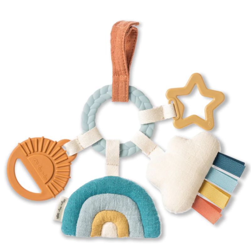Bitzy Busy Ring Teething Activity Toy  Neutral Cloud