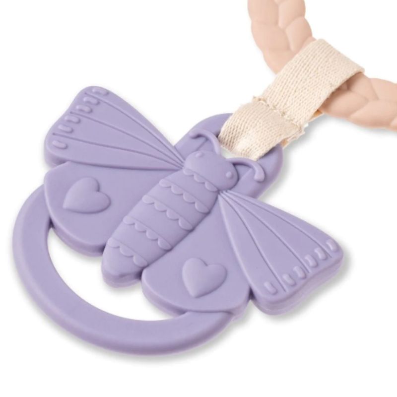 Bitzy Busy Ring Teething Activity Toy  Pastel Bunny