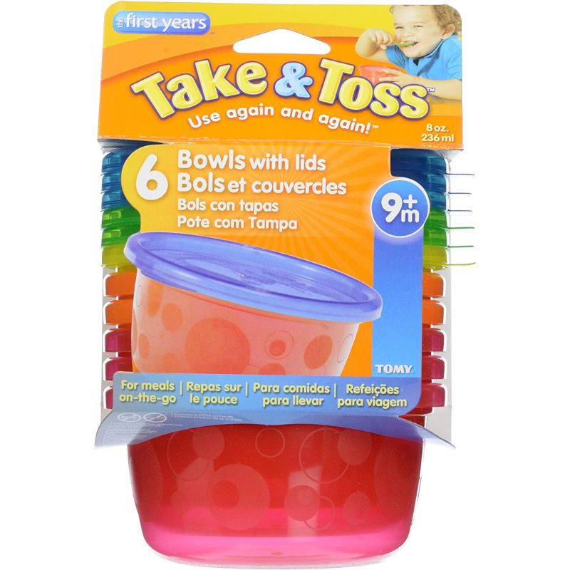 Take & Toss 8 oz Bowls With Lids - 6 Pack