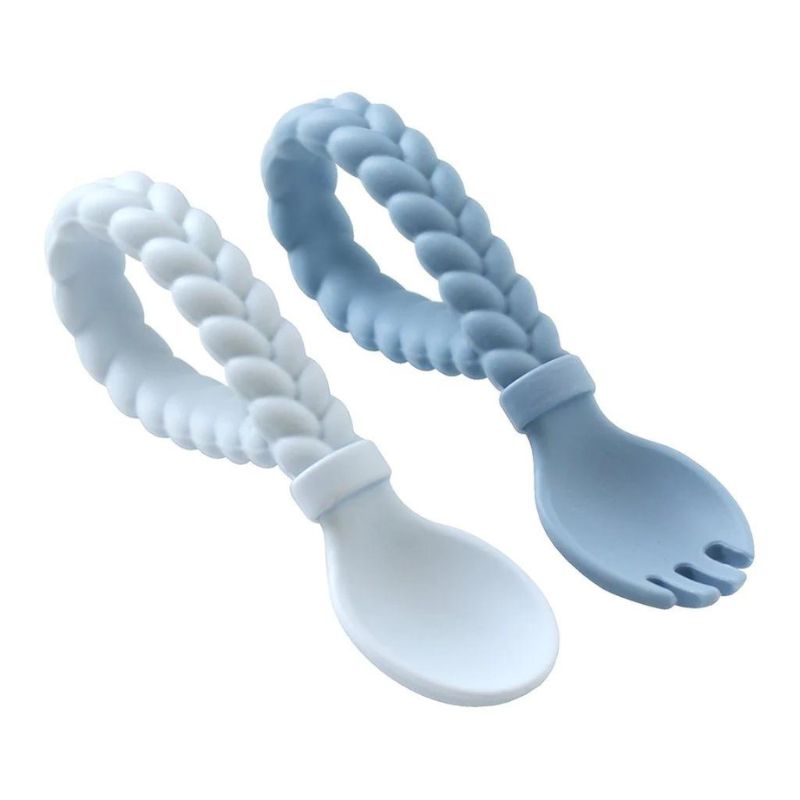 Sweetie Spoons - Ensemble fourchette + cuillère en silicone pour bébé