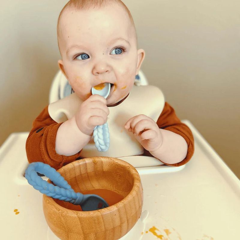 Sweetie Spoons - Ensemble fourchette + cuillère en silicone pour bébé