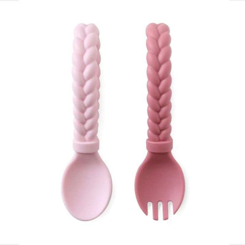 Sweetie Spoons - Ensemble fourchette + cuillère en silicone pour bébé