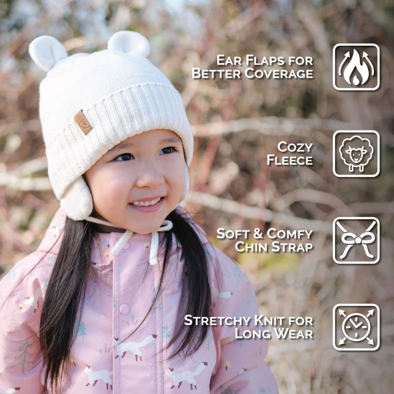 Kids Bear Knit Hats