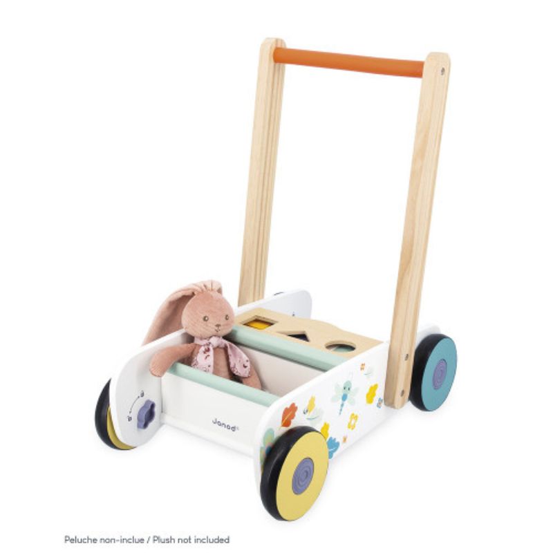 Pure Wooden Cubes Walking Trolley