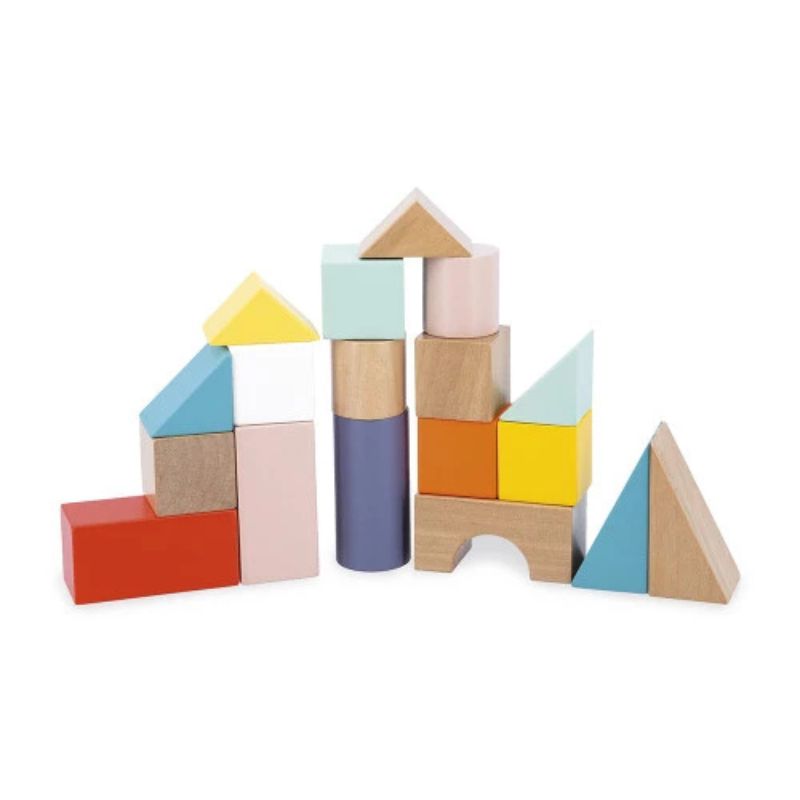 Pure Wooden Cubes Walking Trolley