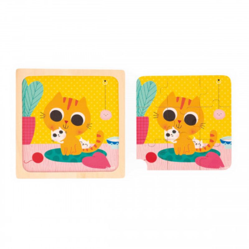 9 Piece Wooden Puzzle Peanut The Cat