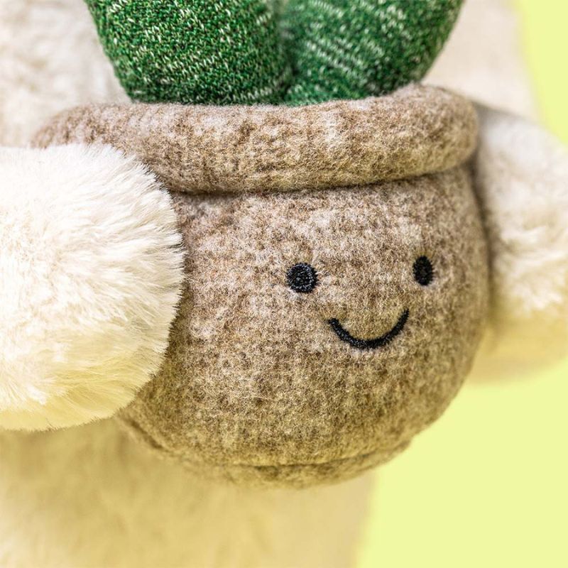 Cream Bunny with Plant Plush Toy – Snuggle Bugz