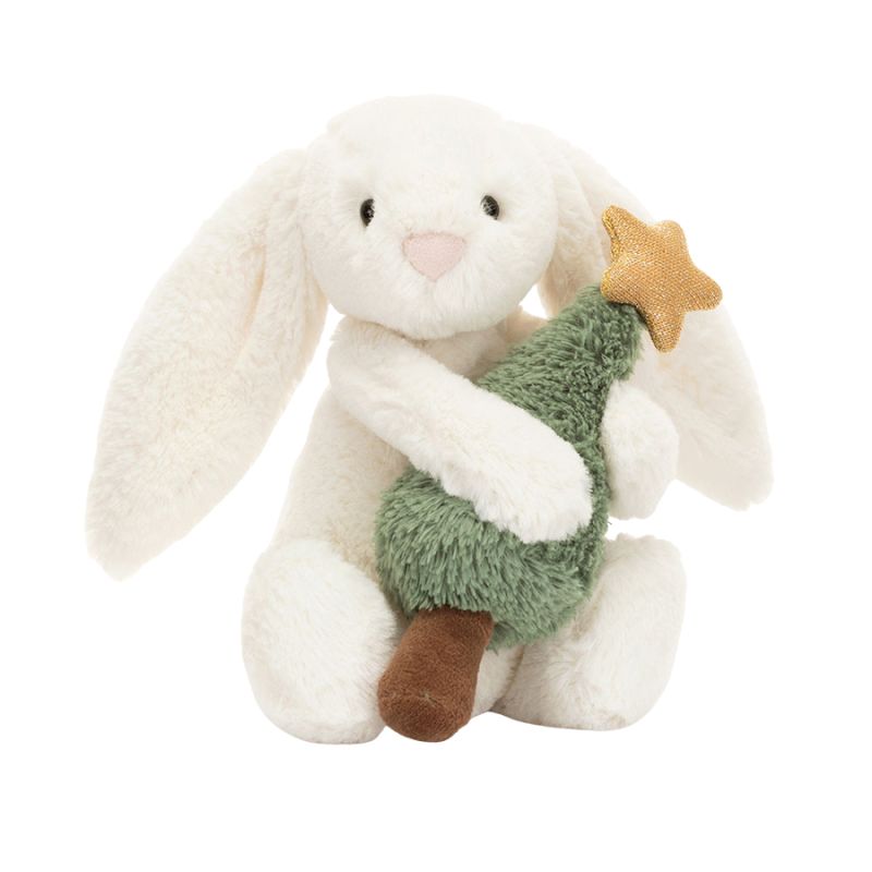 Bashful Bunny with Christmas Tree