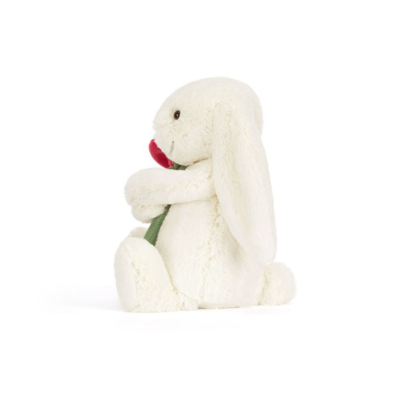 Cream Bunny with Rose – Snuggle Bugz