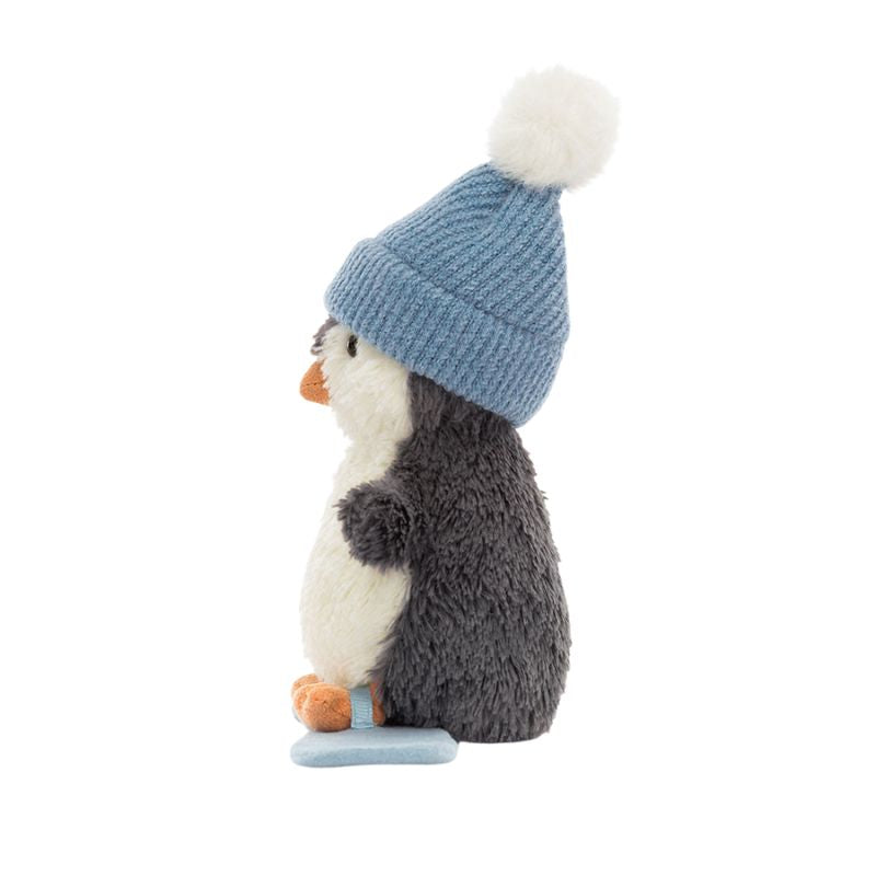 Peanut Penguin Snowboarding Plush Toy