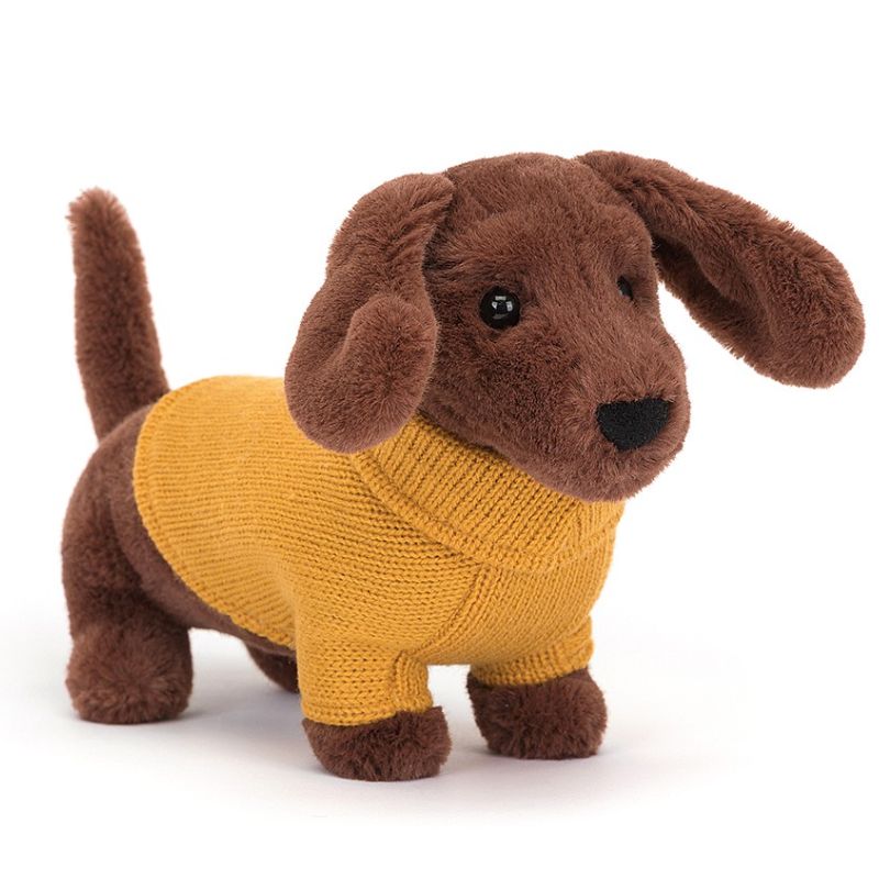 Sweater Sausage Dog Yellow