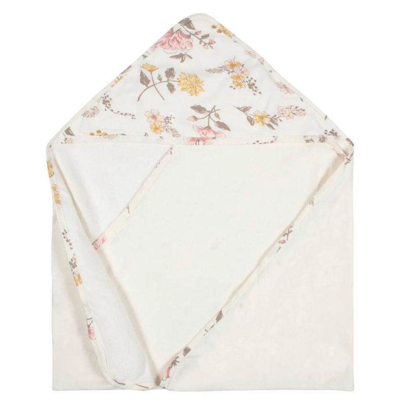 4-Piece Baby Hooded Towel & Washcloth Set Vintage Floral