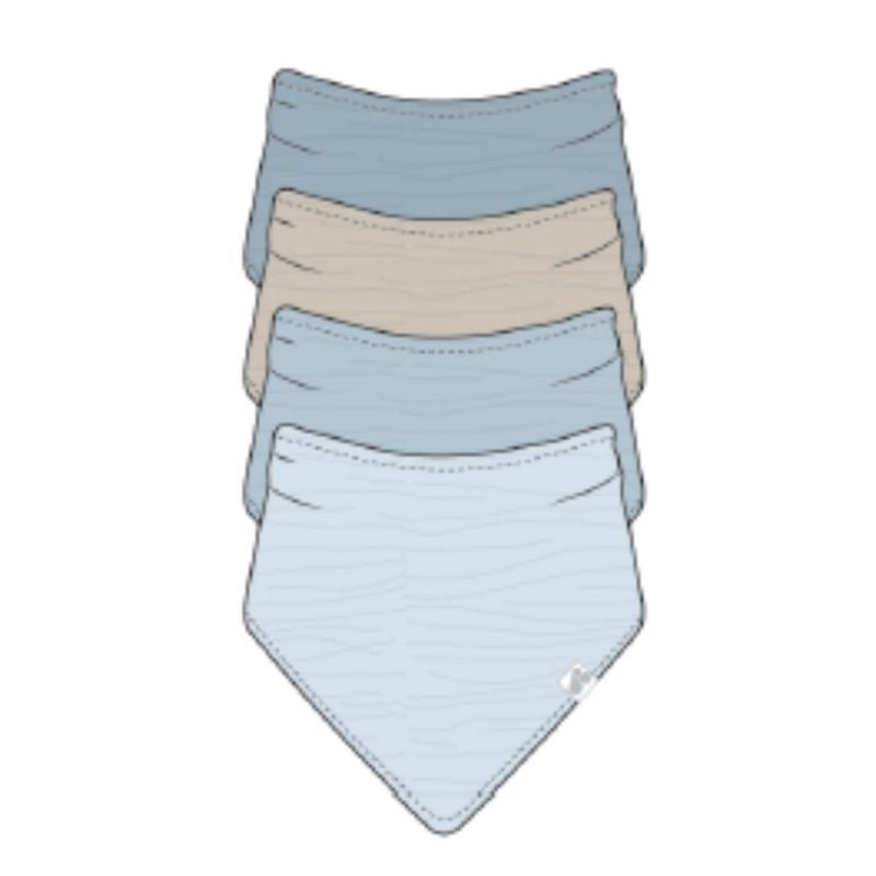 Muslin Bandana Bibs - 4 Pack