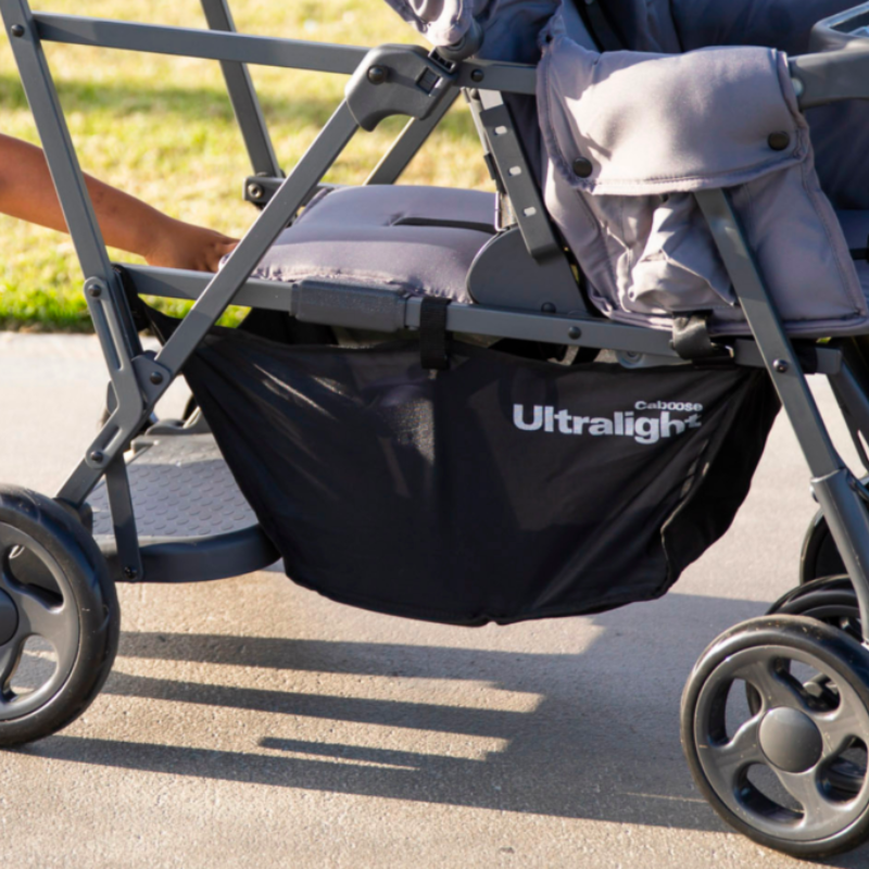 Caboose Ultralight Sit and Stand Tandem Double Stroller - Black