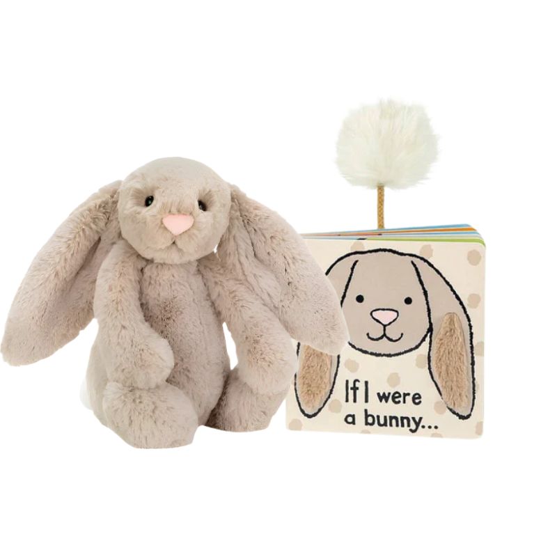 If I Were A Bunny Book + Beige Plush Bundle