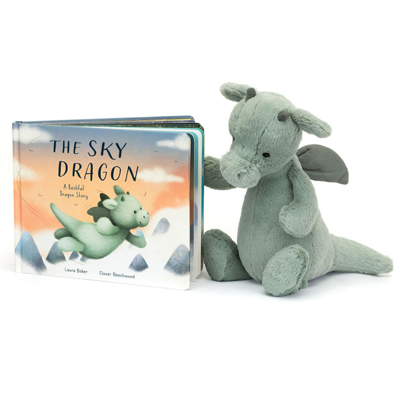 The Sky Dragon Book & Bashful Dragon Plush Bundle