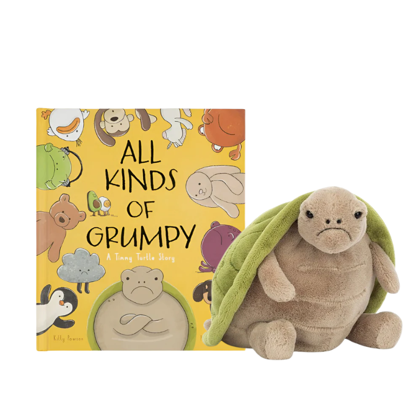 Timmy Turtle Plush & All Kinds of Grumpy Book Bundle