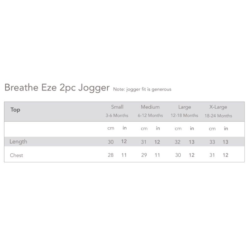 Breathe Eze 2 Piece Jogger Set Light Grey