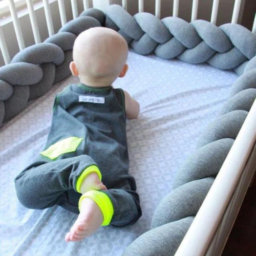 HOT Nursery Crib Go Mama Go Vertical Crib Bumpers Braided