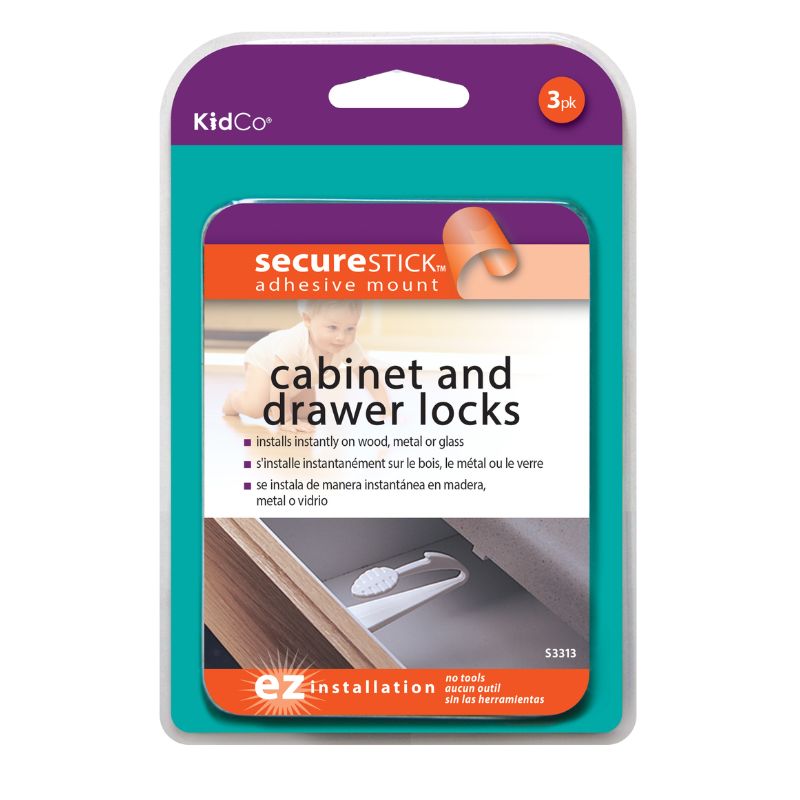 Adhesive Cabinet and Drawer Locks