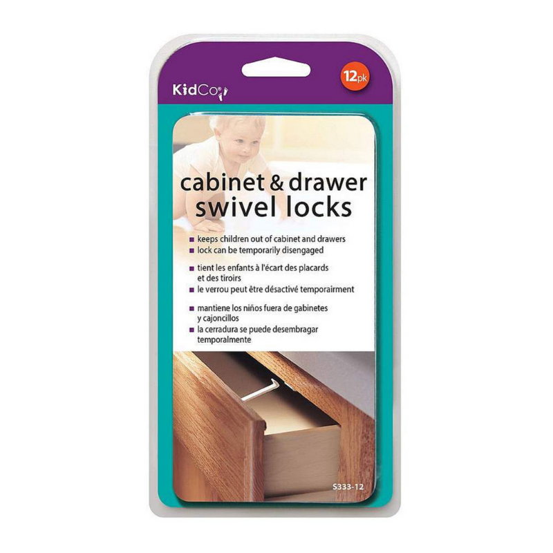 12-Pack Swivel Cabinet and Drawer Locks