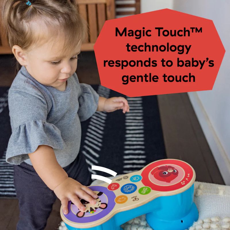Upbeat Tunes Magic Touch Wooden Drum Musical Toy