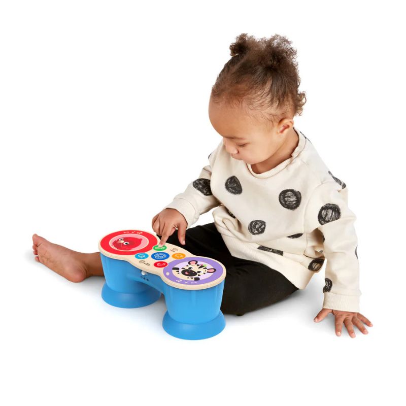 Upbeat Tunes Magic Touch Wooden Drum Musical Toy