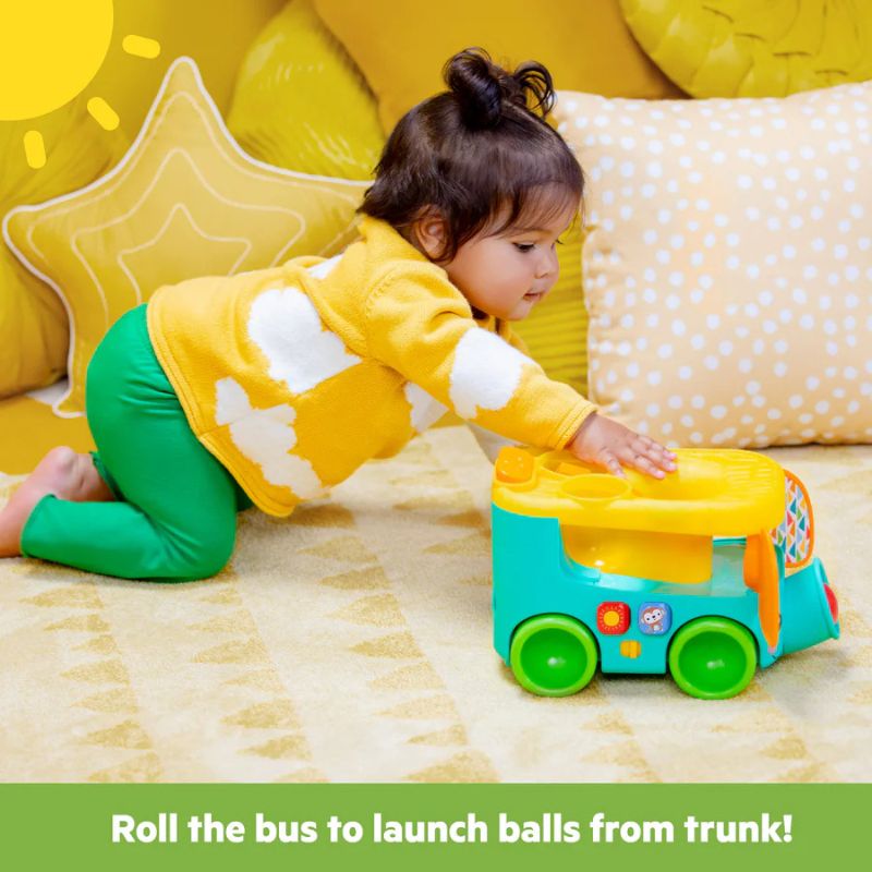 Pop & Roll Safari Bus Ball Play Toy