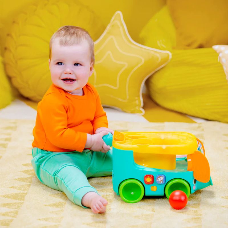 Pop & Roll Safari Bus Ball Play Toy