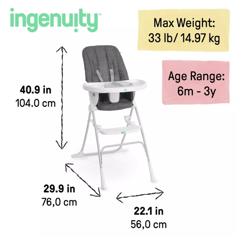 Sun Valley Compact Folding High Chair