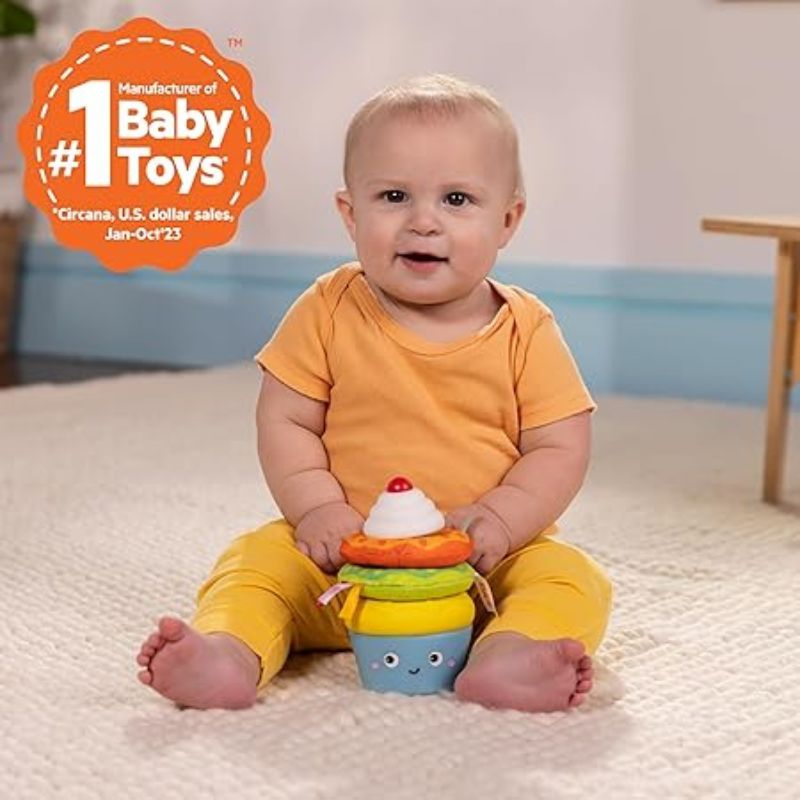 Cupcake Tower Stacking Toy with Teether